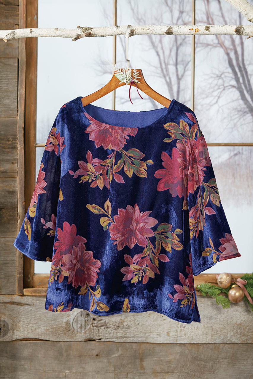 Enchanted Blooms Velvet Top