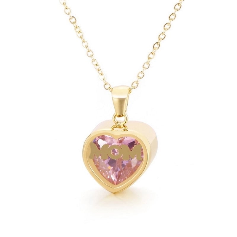 Stainless Steel Titanium Steel 18K Gold Plated Fashion Plating Heart Necklace