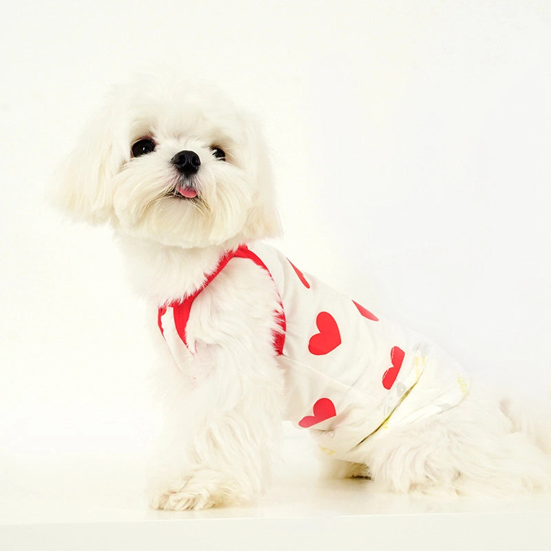 Cute Cotton Heart Shape Pet Clothing