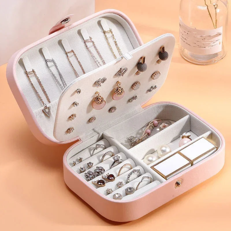 Compact Portable Travel Jewelry Case.