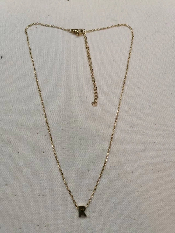 Minimalist Letter Stainless Steel Carving Necklace