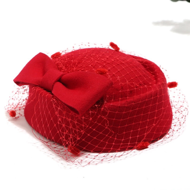 Women's Minimalist Solid Color Flowers Eaveless Fedora Hat