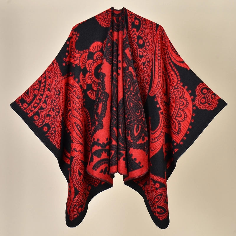 Women's Retro Graffiti Polyester Acrylic Oil Painting Shawl