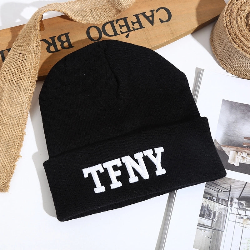 Autumn And Winter Melon Skin Knitted Pullover Cap Wool Hat Tide Brand Warm Ski Hat Sample Custom Custom