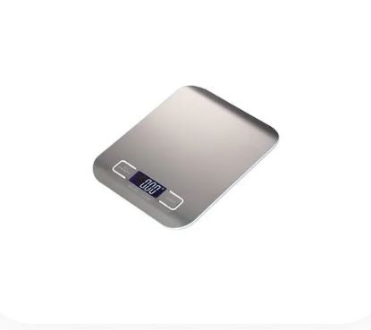 Stainless Steel Digital Kitchen Scale. 10Kg - Silver