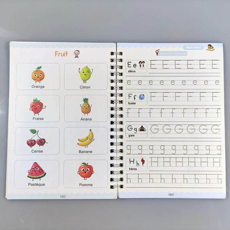 Ensemble de 4 cahiers pratiques réutilisables + 1 combiné de stylo magique OFFERT