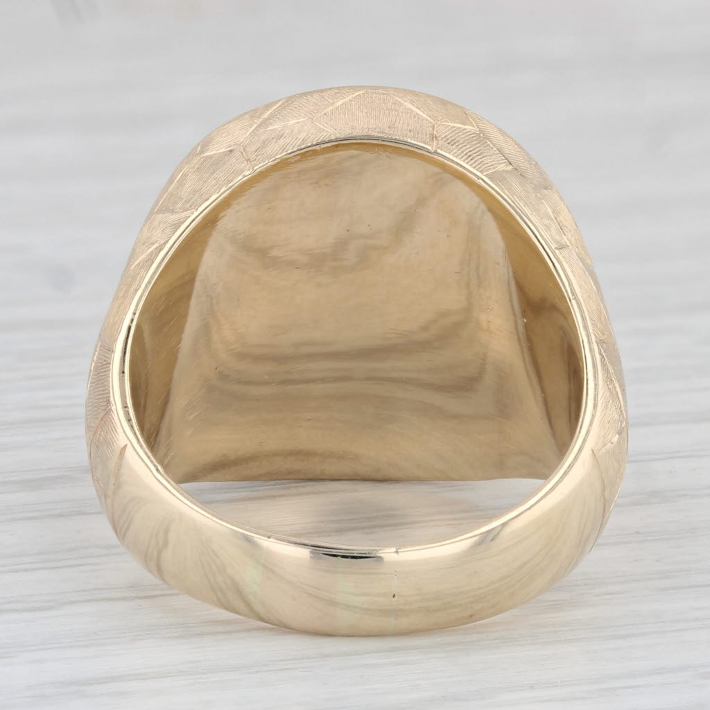 Authentic 1913 2.50 Indian Head Coin Ring 14k 900 Yellow Gold Size 11.5 Men's