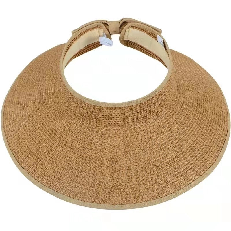 3 Pieces Women'S Minimalist Solid Color Big Eaves Sun Hat