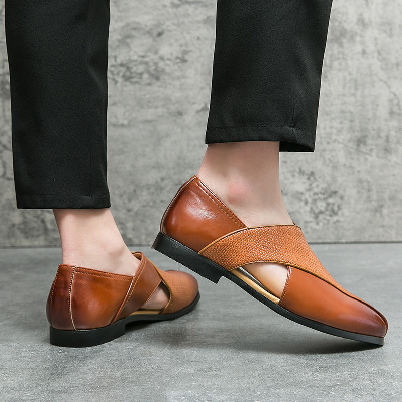 Men's Casual Leather Sandals Shoes (In stock)