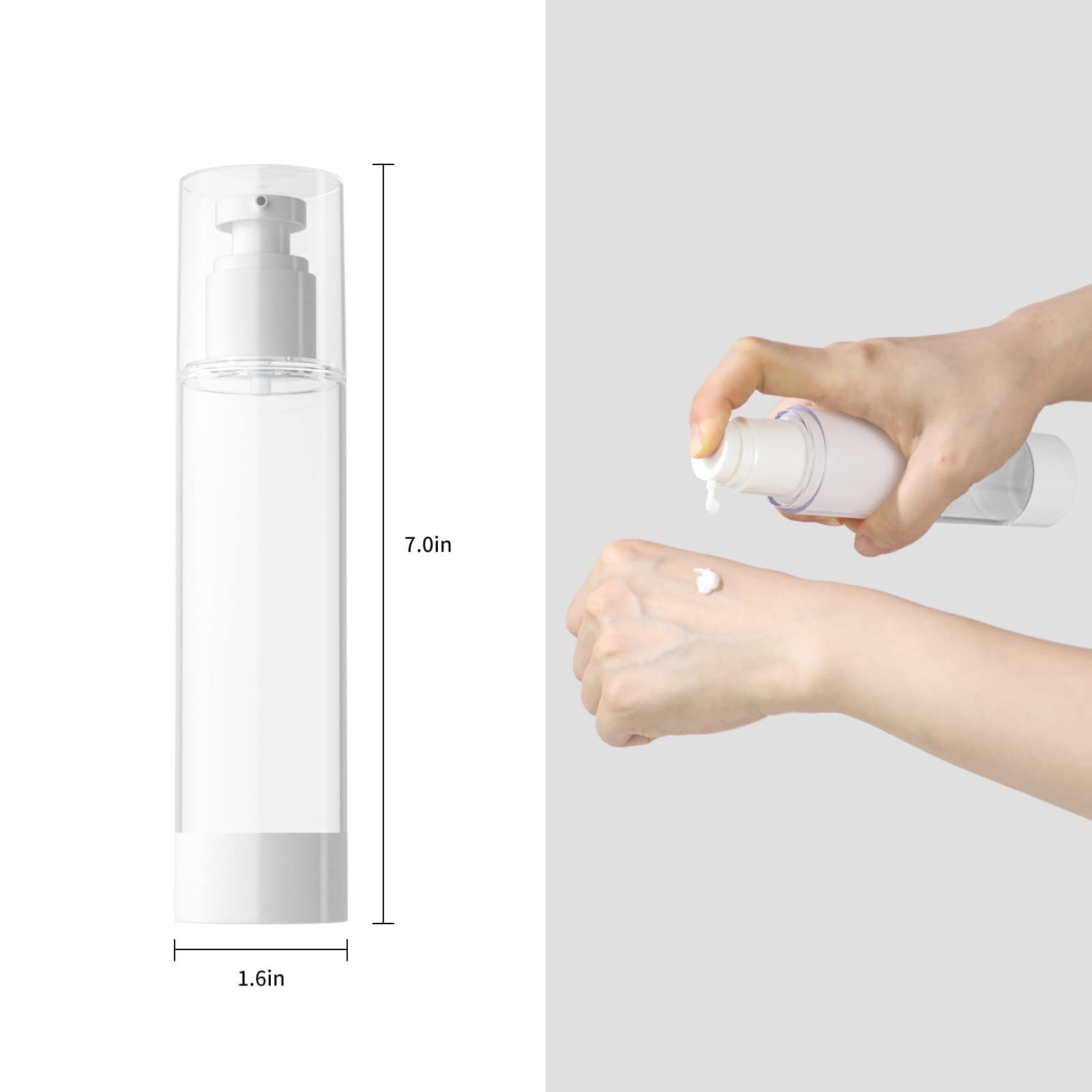 Vacuum Cosmetic Cream Pump Bottle