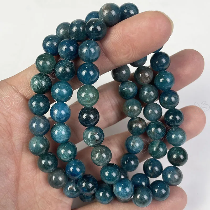 Blue Apatite Bracelets High Quality Natural Gemstone Beads Customizable Bracelet For Men a Women