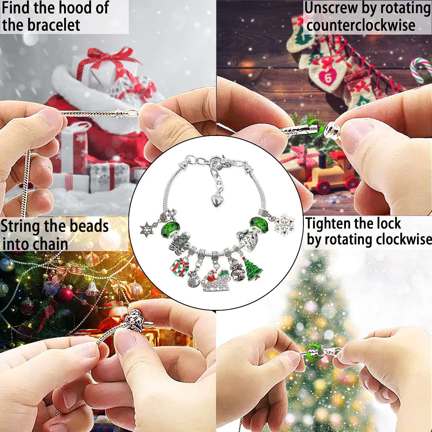 🎉Early Christmas Sale 49% OFF🔥The Best Gift For Children🎀DIY Christmas Advent Calendar Bracelets Set