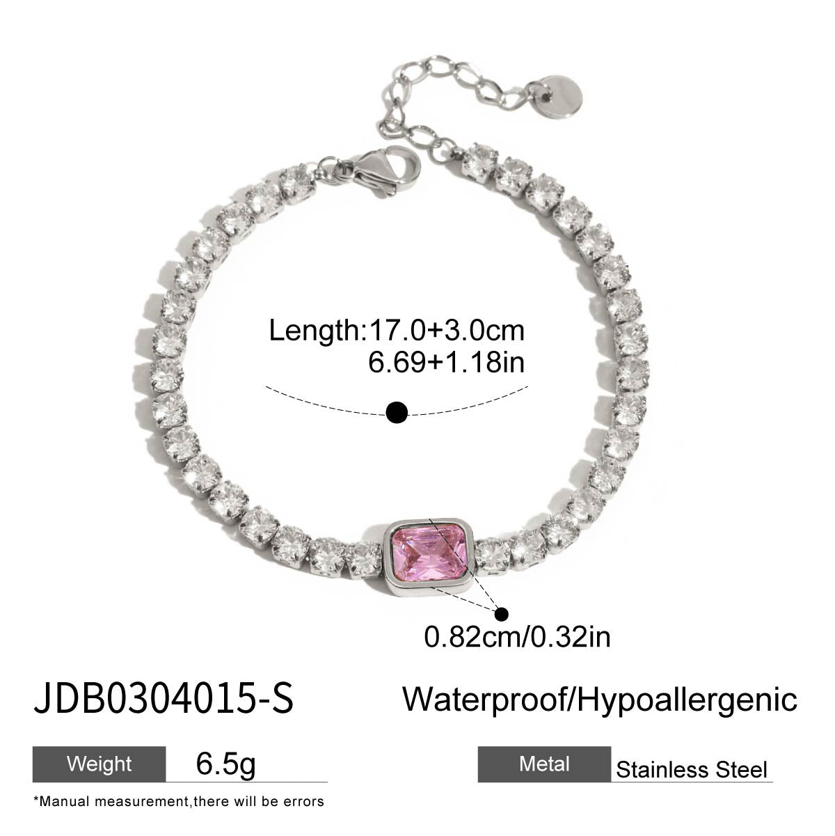 Stainless Steel Zircon Bracelet Jewelry Hot Sale Titanium Steel Bracelet