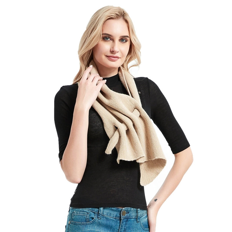 Women's Minimalist Solid Color Acrylic Scarf