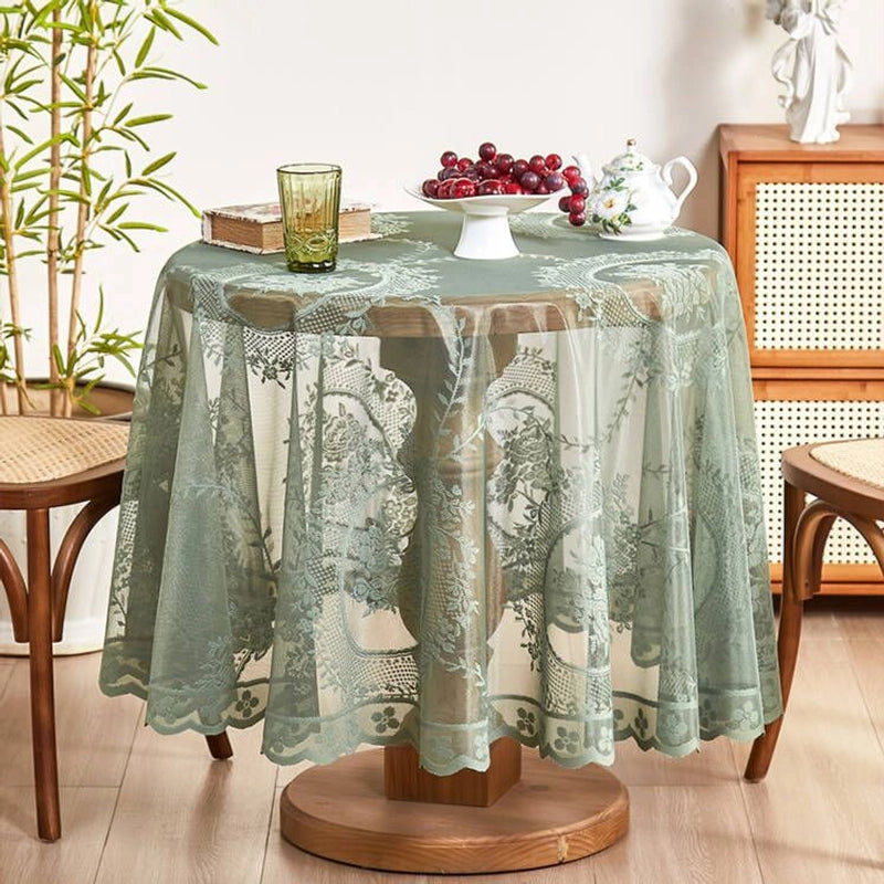 Elegant Plant Lingge Lace Tablecloths