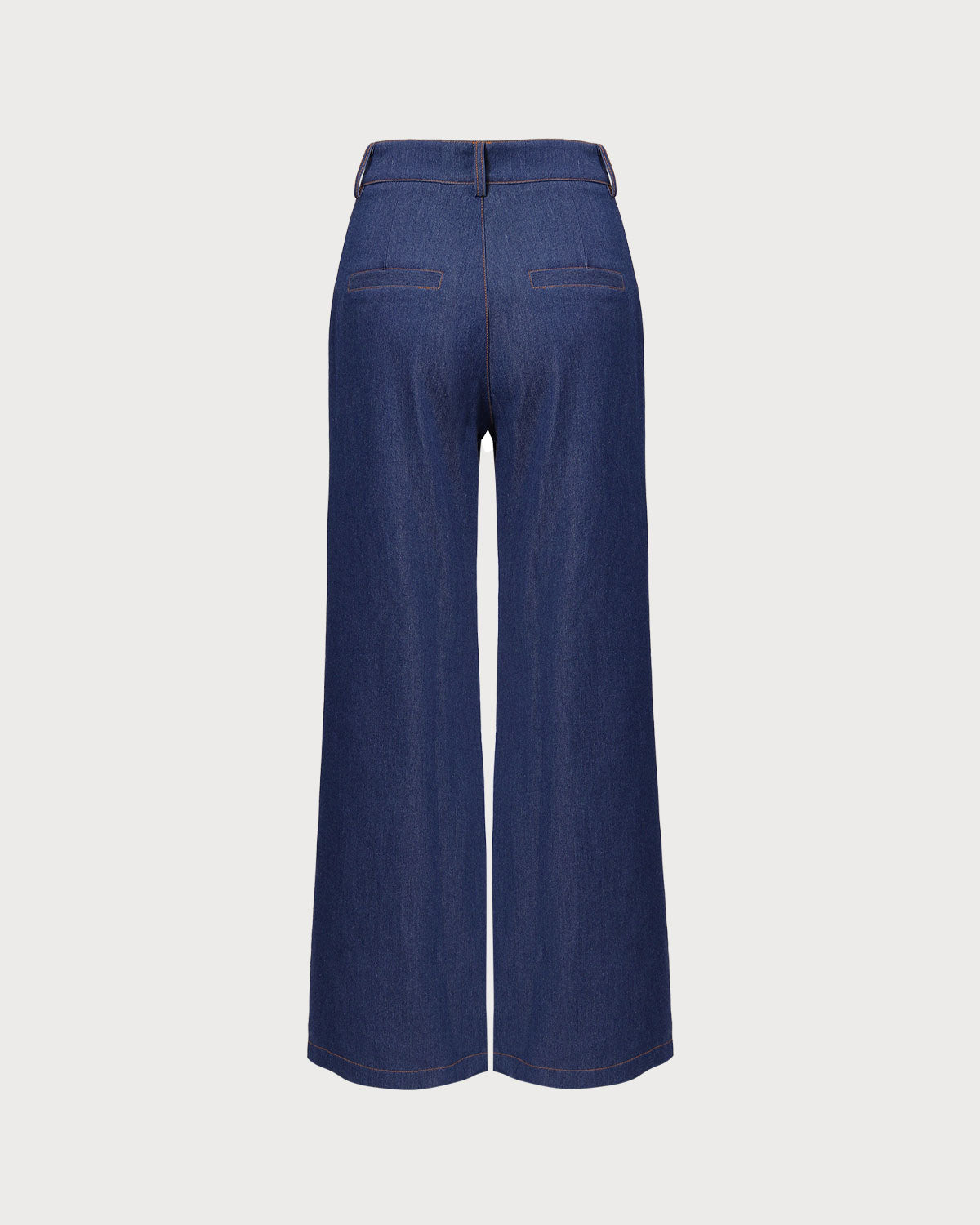 The Blue High Waisted Wide Leg Faux Jeans