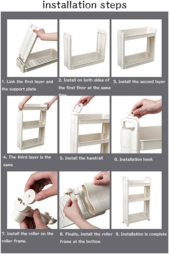 4 Layer Multi Functional Plastic Rack. 4 Tier Plastic Storage Shelf
