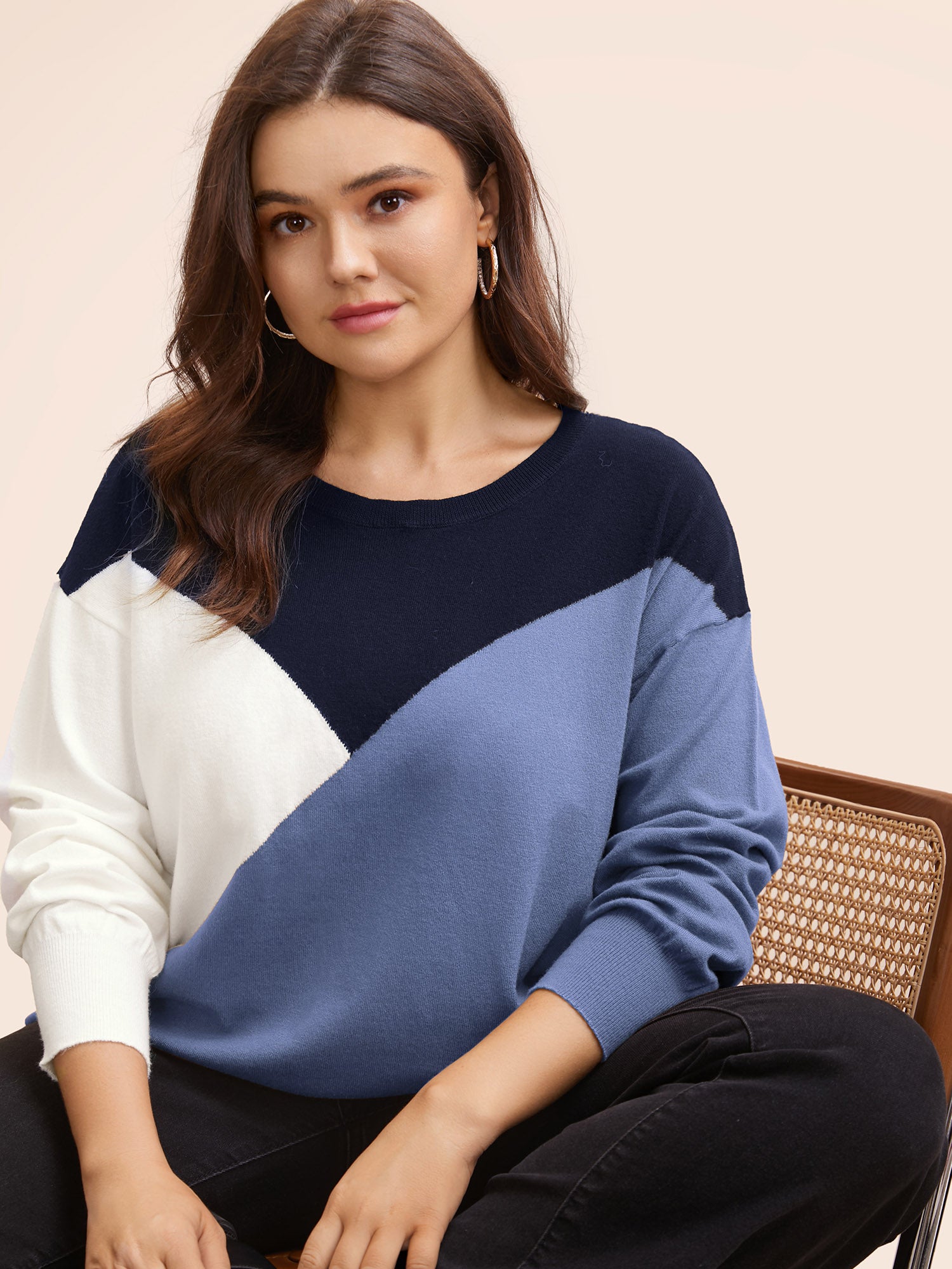 Supersoft Essentials Colorblock Contrast Pullover