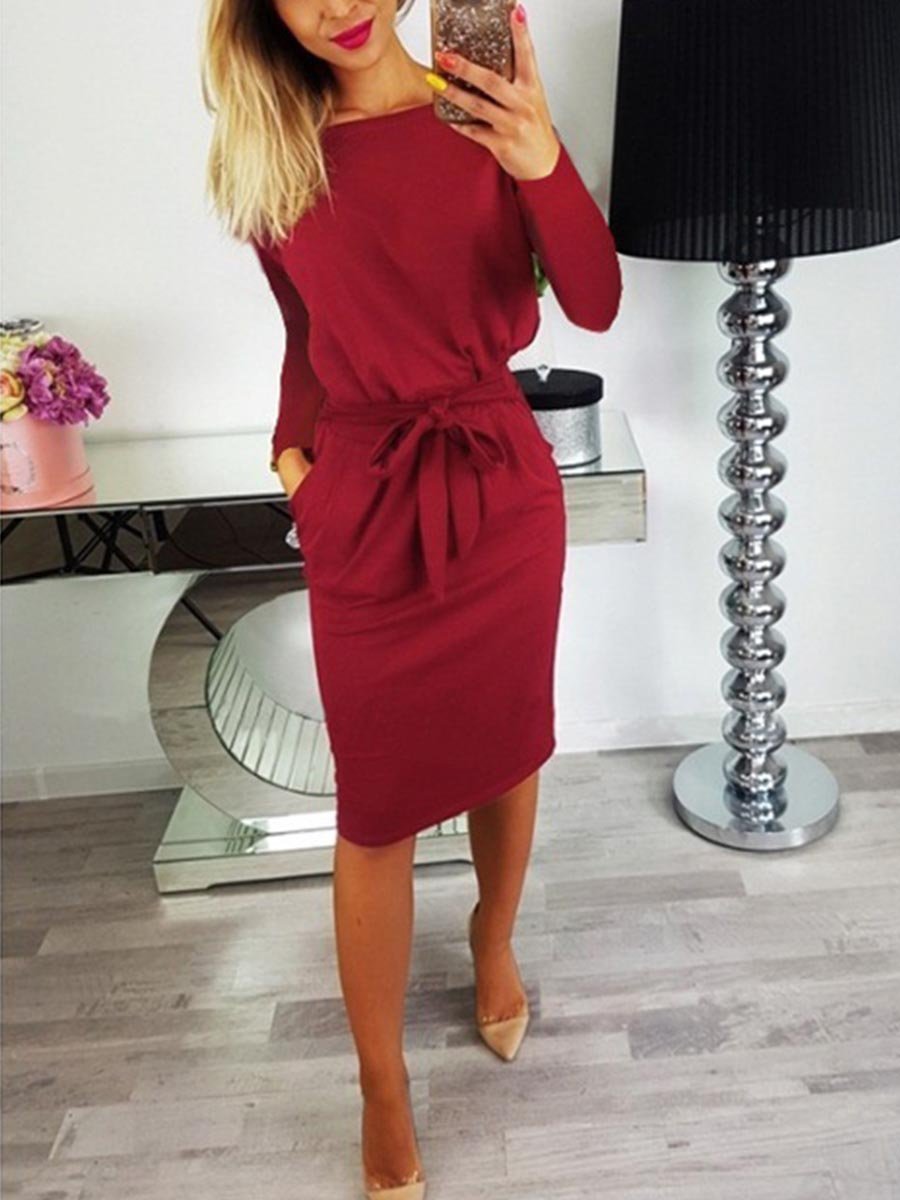 Midi Dress With Belt