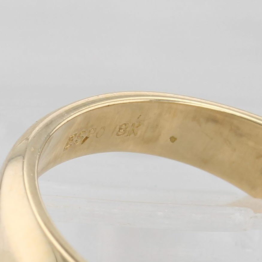 0.98ctw Diamond Wedding Band 18k Yellow Gold Size 6 Anniversary Ring