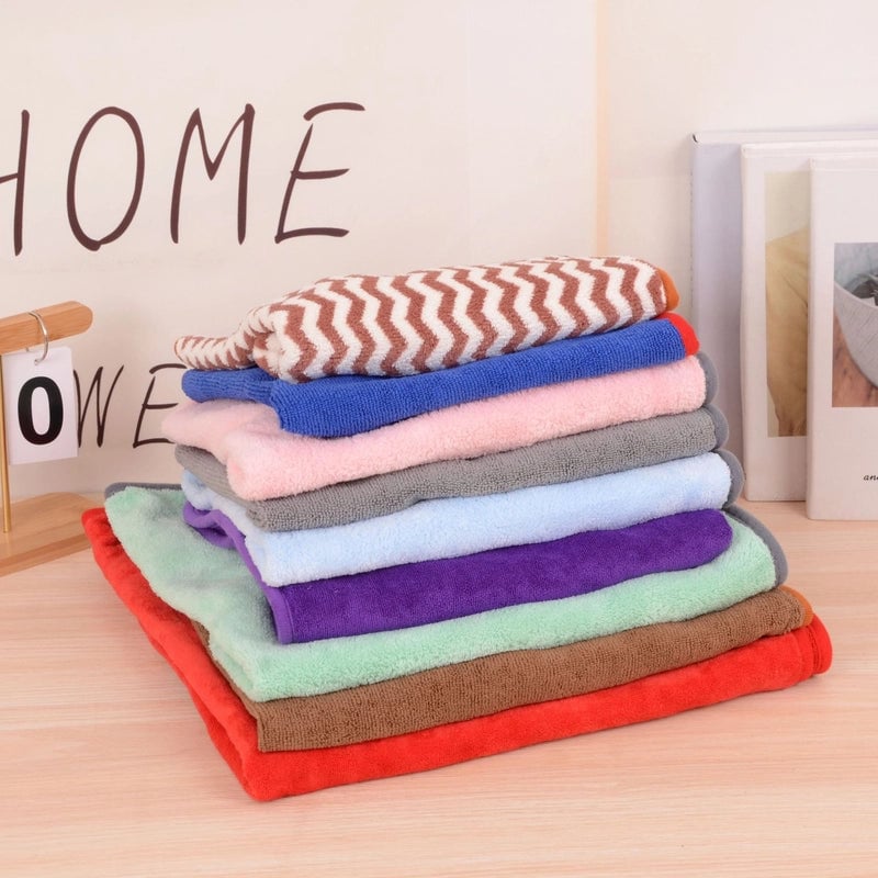 Cute Minimalist Coral Fleece Solid Color Pet Bath Towel