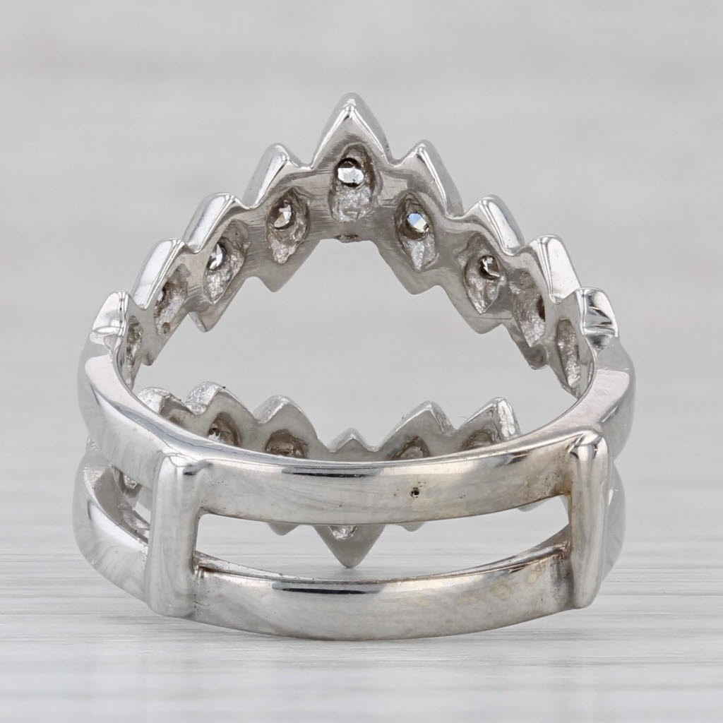 0.30ctw Diamond Enhancer Jacket Ring 14k White Gold Size 6.75 Wedding Band