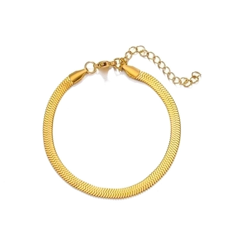 Lady Minimalist Geometric 304 Stainless Steel 18K Gold Plated Bracelets In Bulk