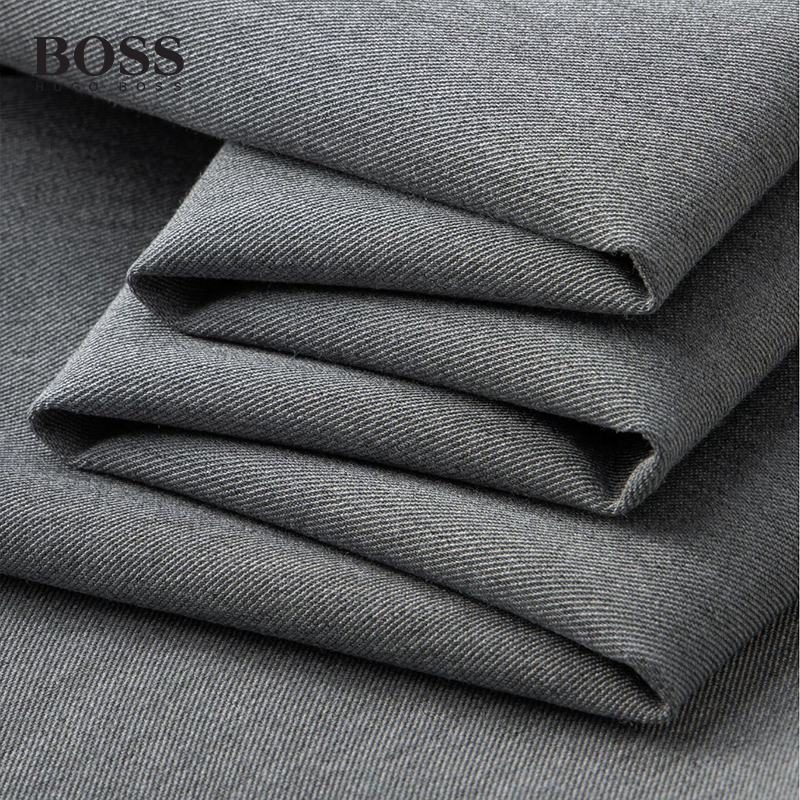 BOSS Luxury Men-s Summer Thin Casual Pants Ice Silk Elastic Drape Suit Pants