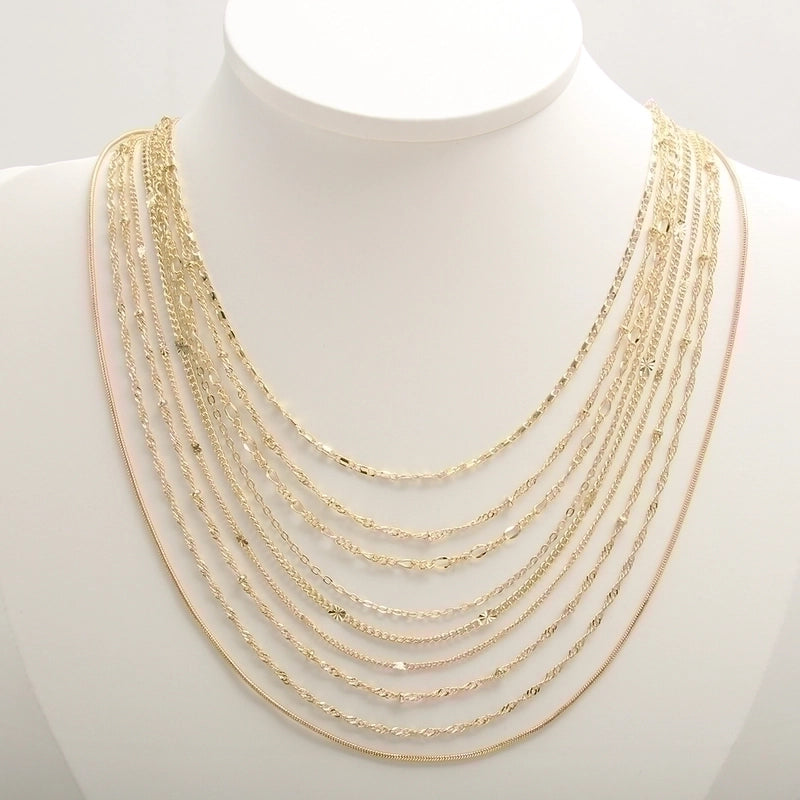 Minimalist Solid Color 304 Stainless Steel Gold Plated Necklace