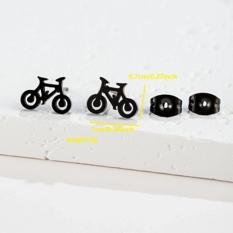 1 Pair Minimalist Classic Style Round Star Moon Hollow Out 304 Stainless Steel 18K Gold Plated Ear Studs