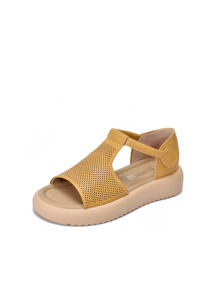 Women Summer Casual Leather Platfrom Sandals