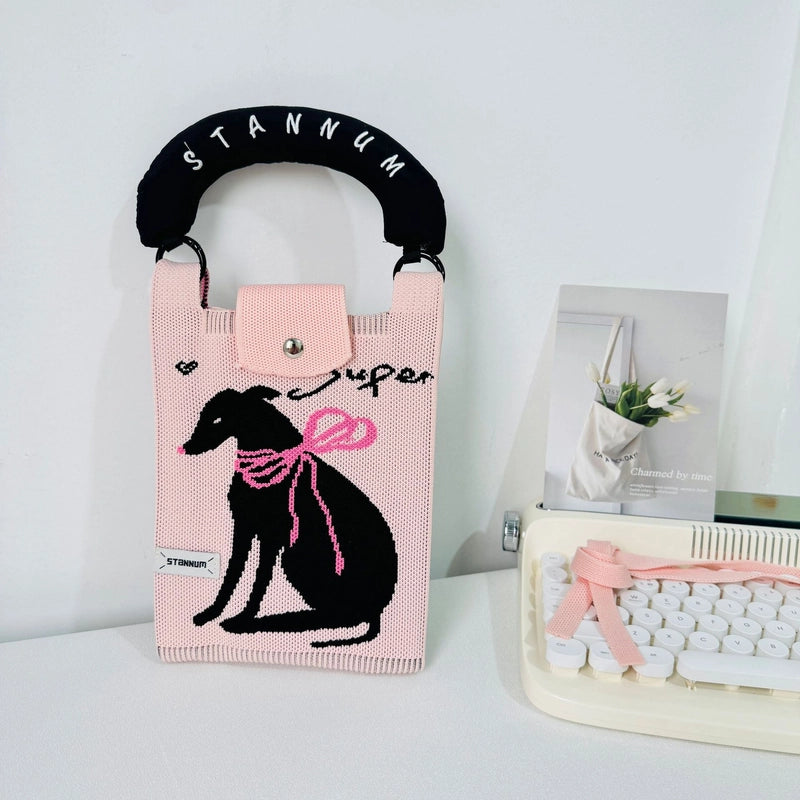 Women's Small Polyester Animal Letter Streetwear Square Magnetic Buckle Handbag