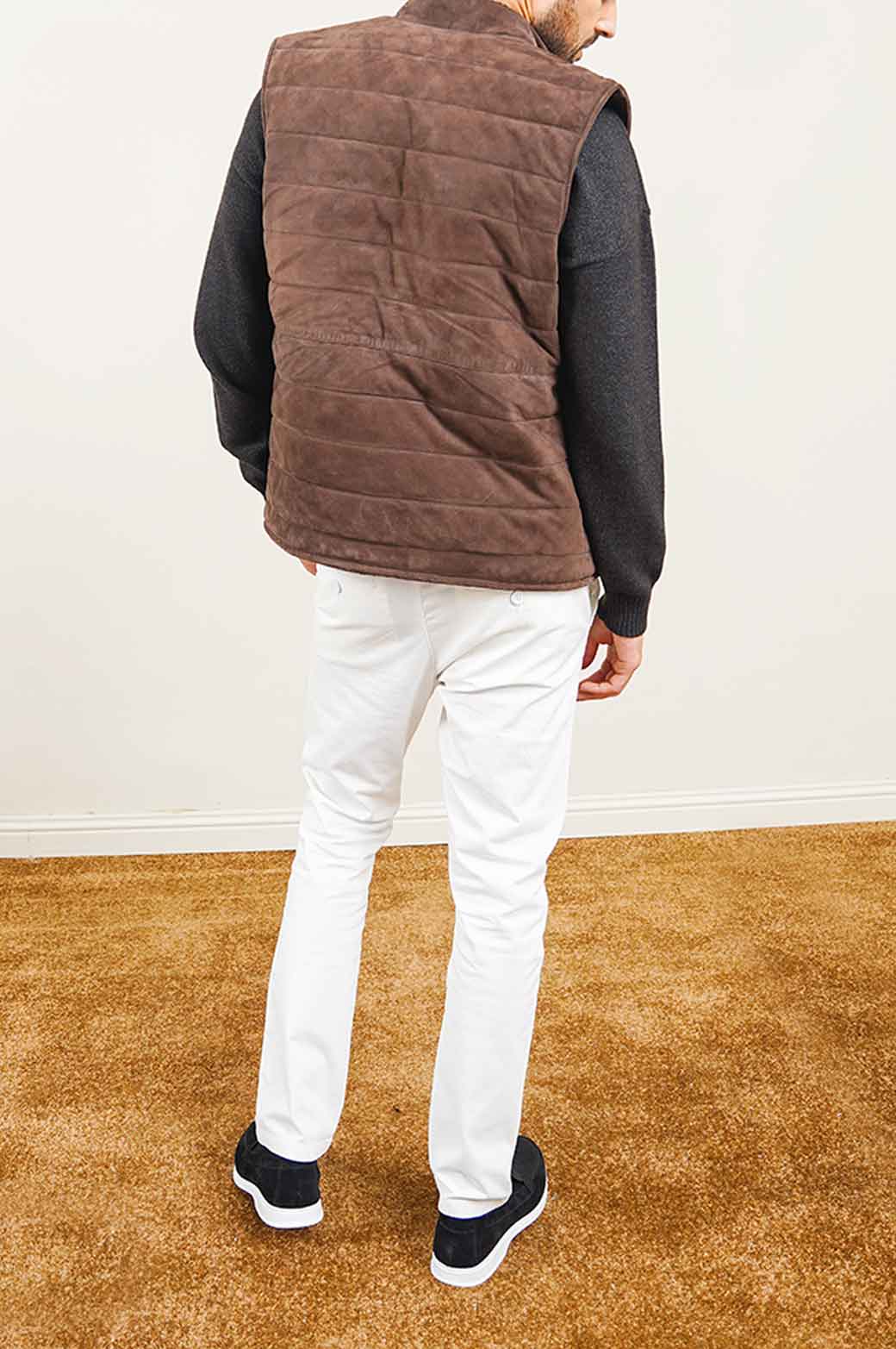 SUEDE ZIPPER GILET