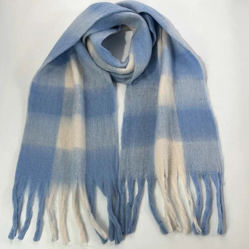 Women's Vacation Minimalist Multicolor Polyester Tassel Scarf