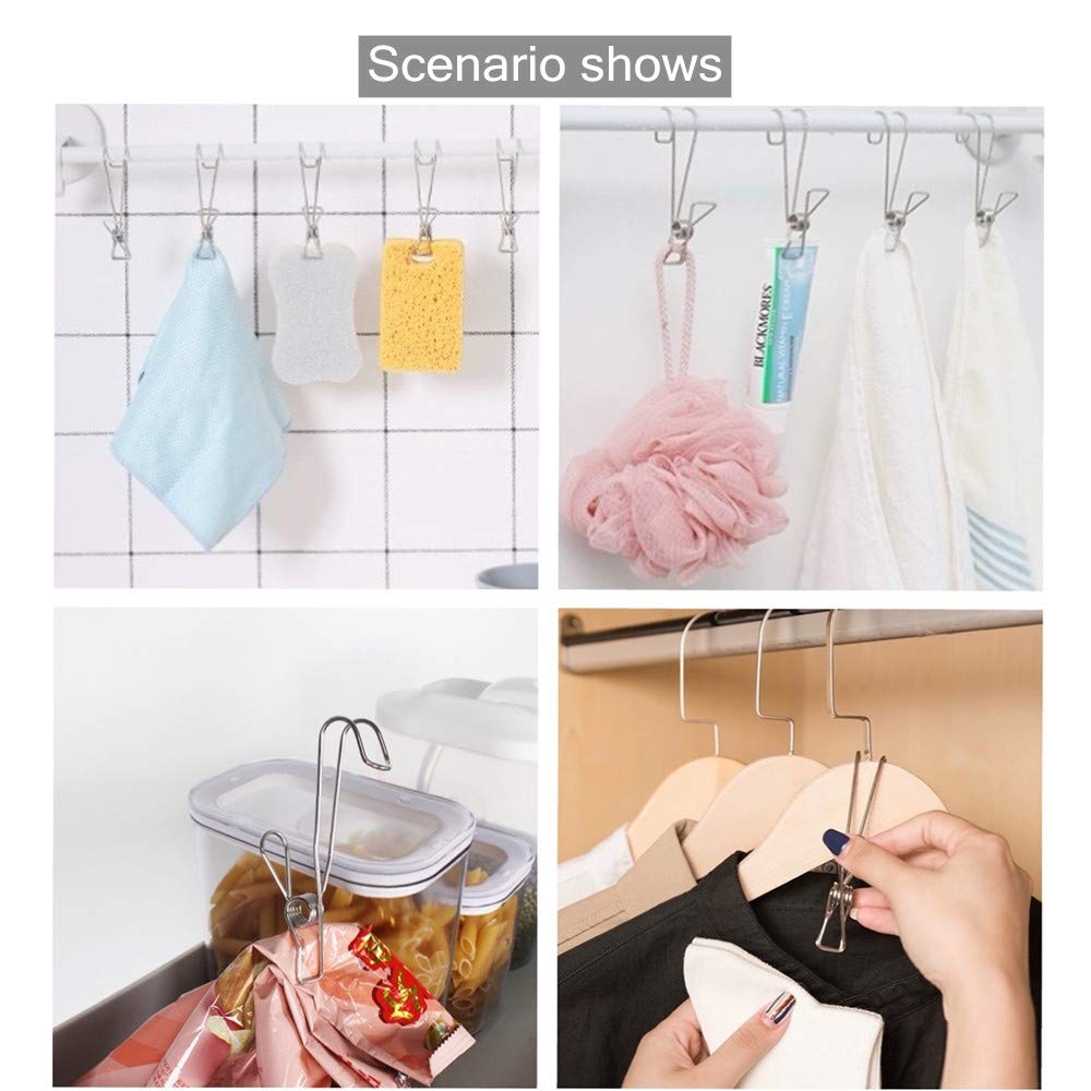 🔥Winter Hot Sales-49% OFF-(1SET/5PCS)Stainless Steel Metal Long Tail Clip With Hooks🔥