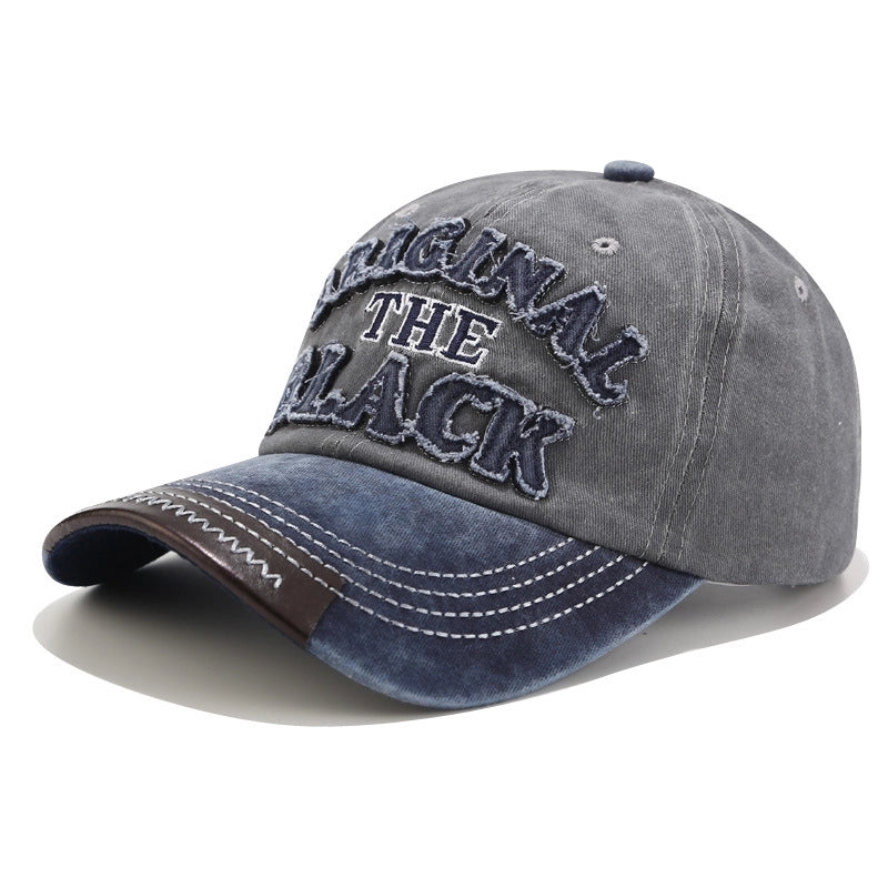 Unisex Retro Letter Curved Eaves Baseball Cap