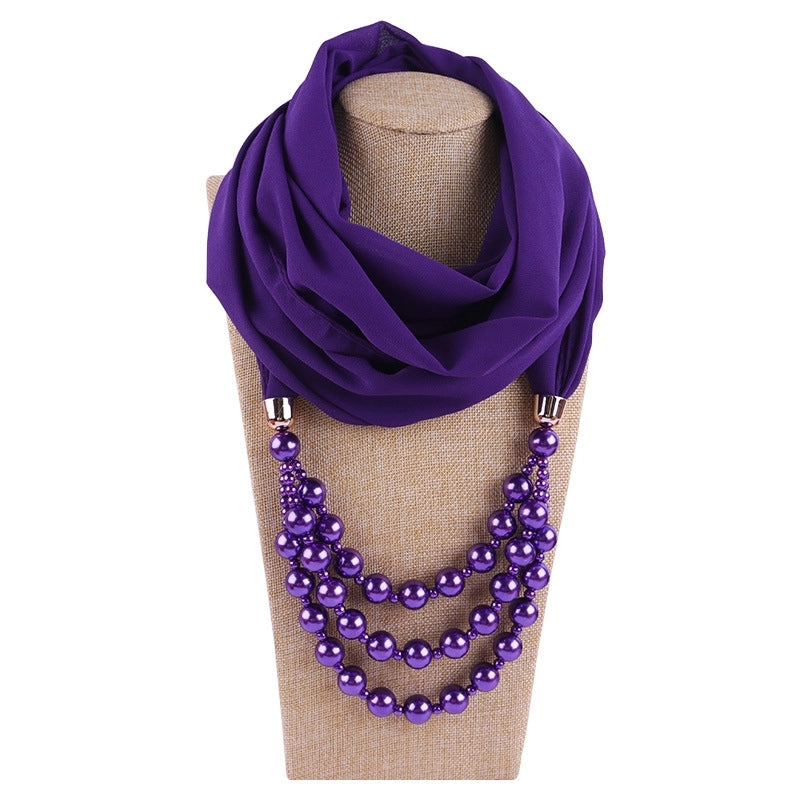 Women's Streetwear Solid Color Chiffon Patchwork Winter Scarves