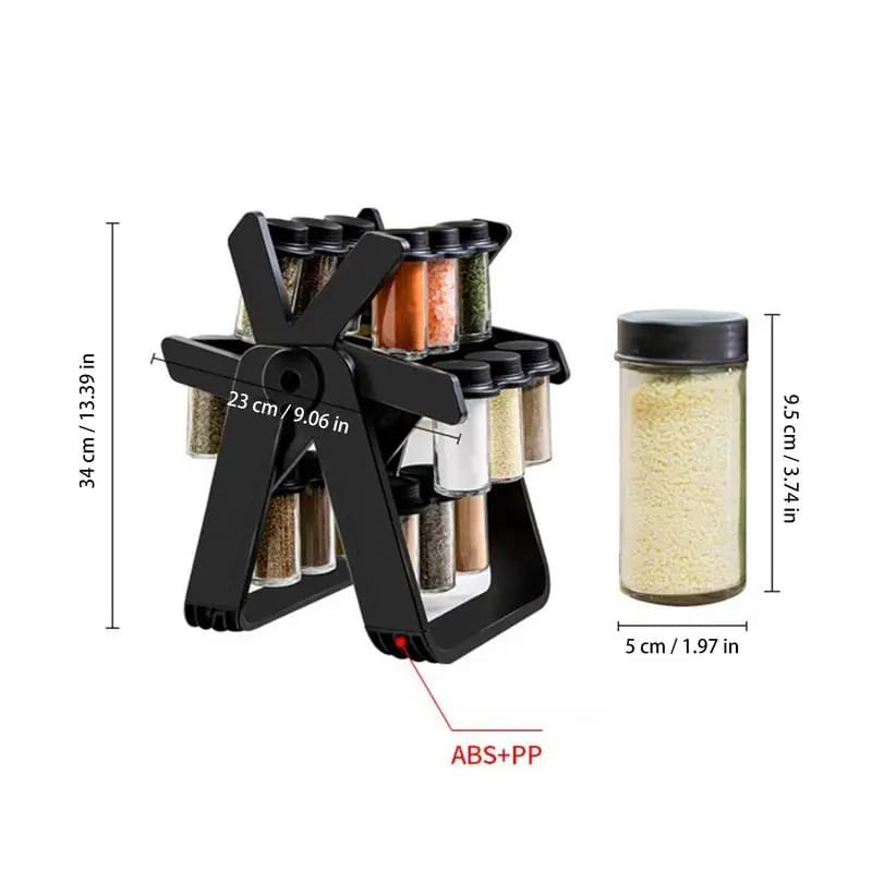 21 PCs Rotating Spice Organizer-14277With Stand