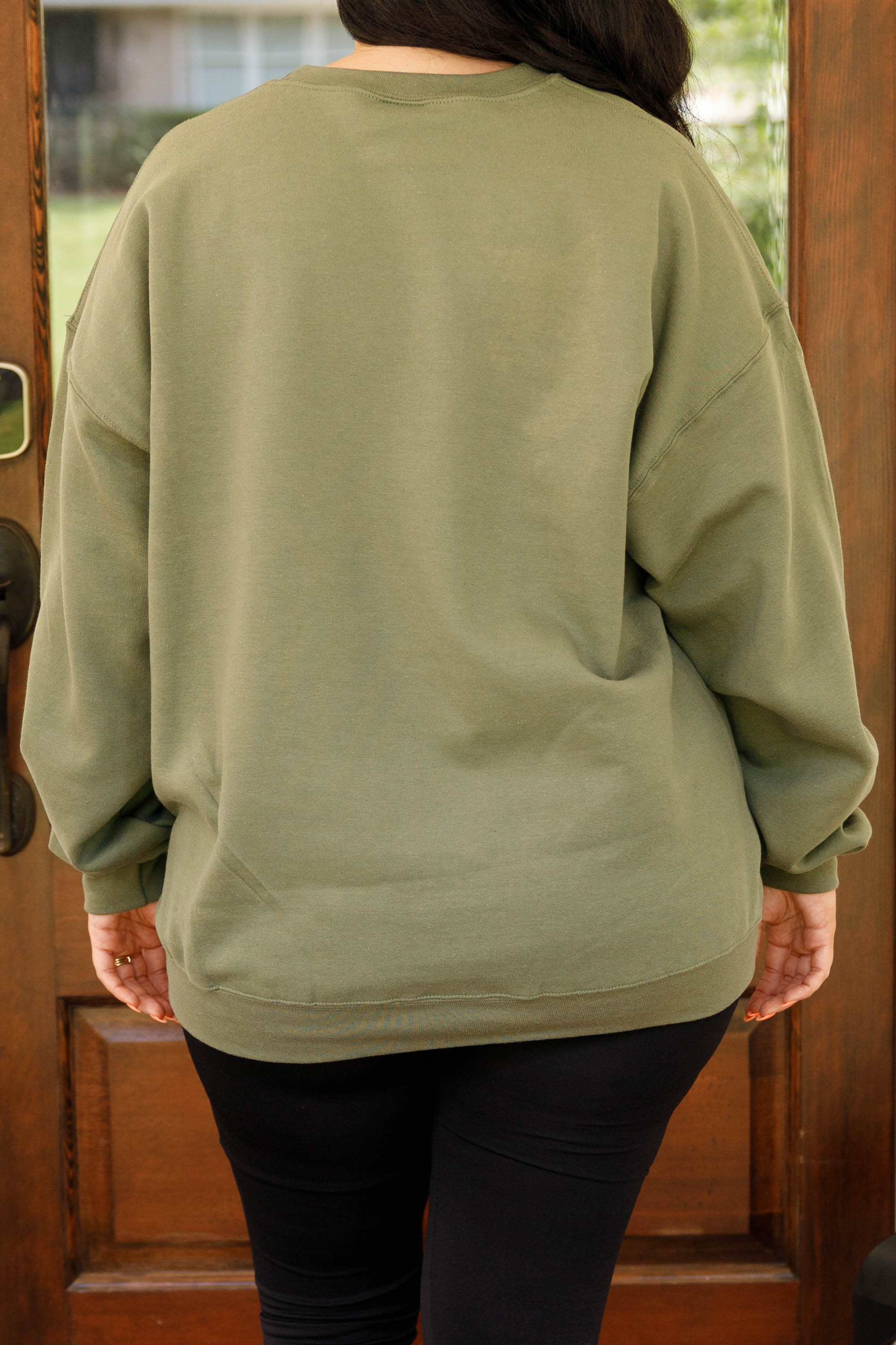 Pumpkin Pals Sweatshirt. Military Green