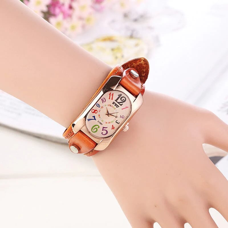 💜Special Gift - Vintage Leather Quartz Stone Women's Watch