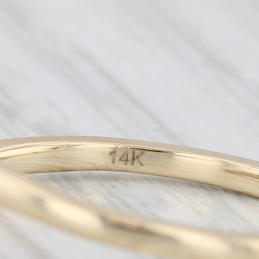 0.18ctw Diamond Bypass Ring 14k Yellow Gold Size 6 Adjustable