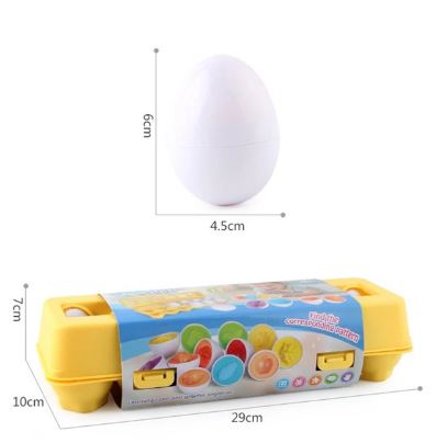 Educational Matching Eggs 3D Puzzle Game 12Pcs