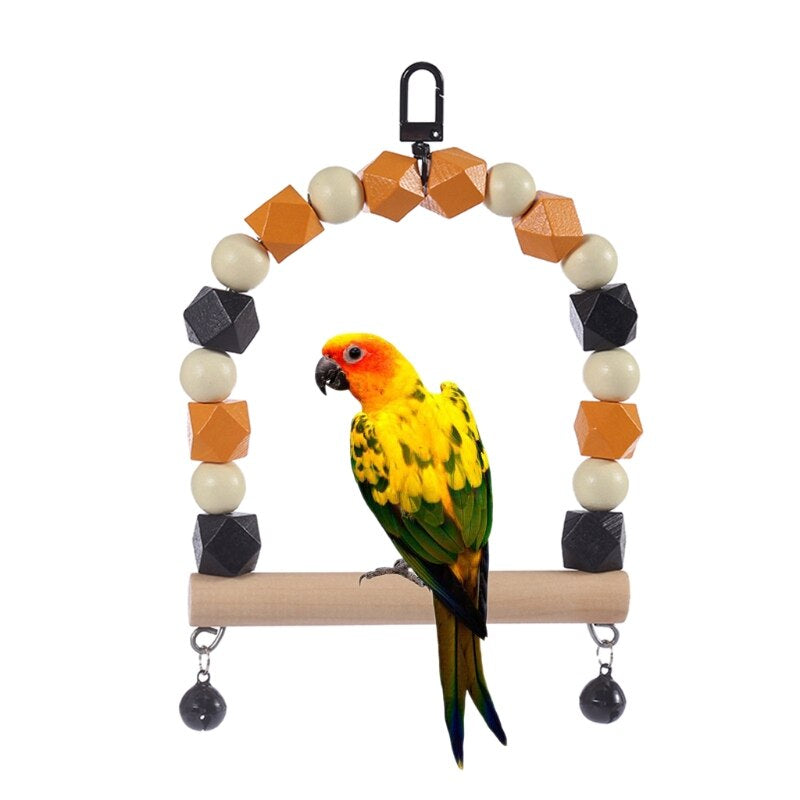 Bird Wooden Swing Parrot Toys