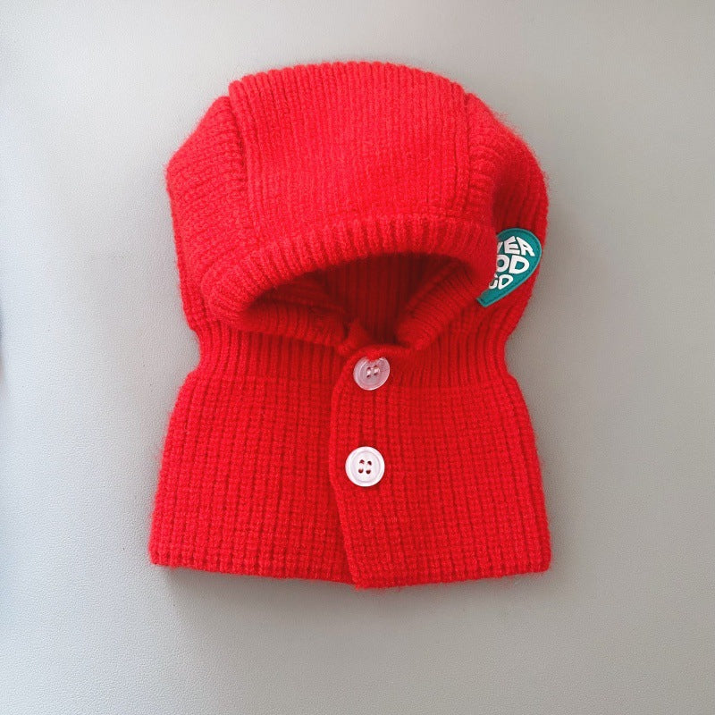 Solid Color Knitted Warm Dog Jumpsuits/Hat