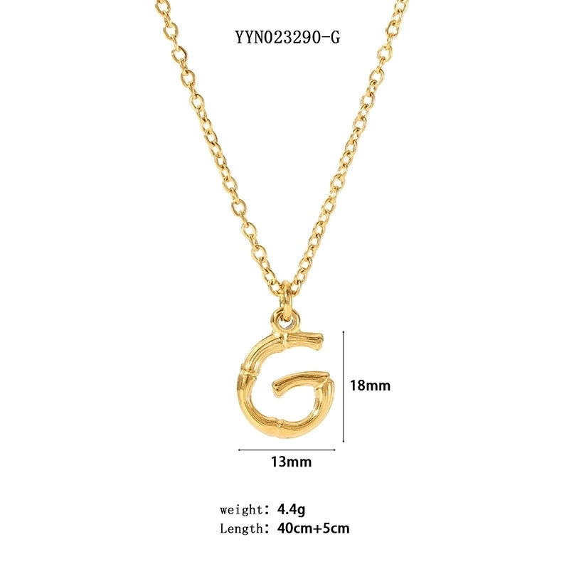 304 Stainless Steel 18K Gold Plated Minimalist Plating Letter Sweater Chain