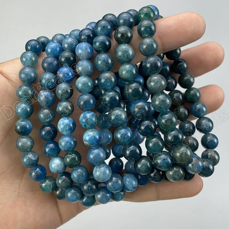 Blue Apatite Bracelets High Quality Natural Gemstone Beads Customizable Bracelet For Men a Women