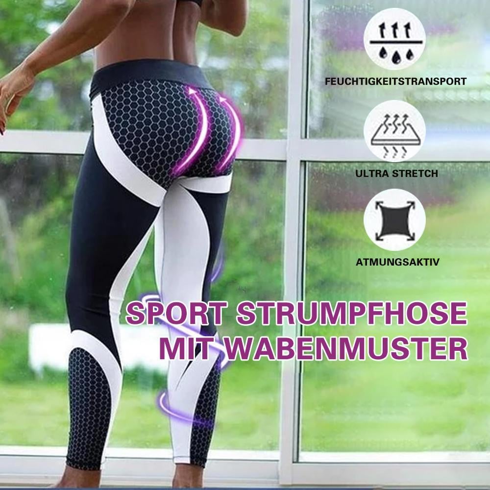 🔥Rabatt zum halben Preis🔥🔥Sport Strumpfhose mit Wabenmuster