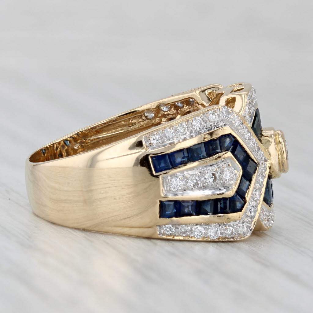 Le Vian 1.50ctw Sapphire Diamond Ring 18k Yellow Gold Size 8