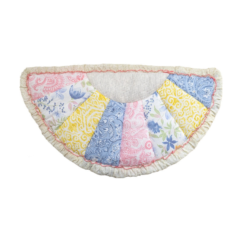 Cotton Flower Chair Cushion Pastoral Fabric Thickened Quilted Office Cushion Student Cushion Non-slip Machine Washable