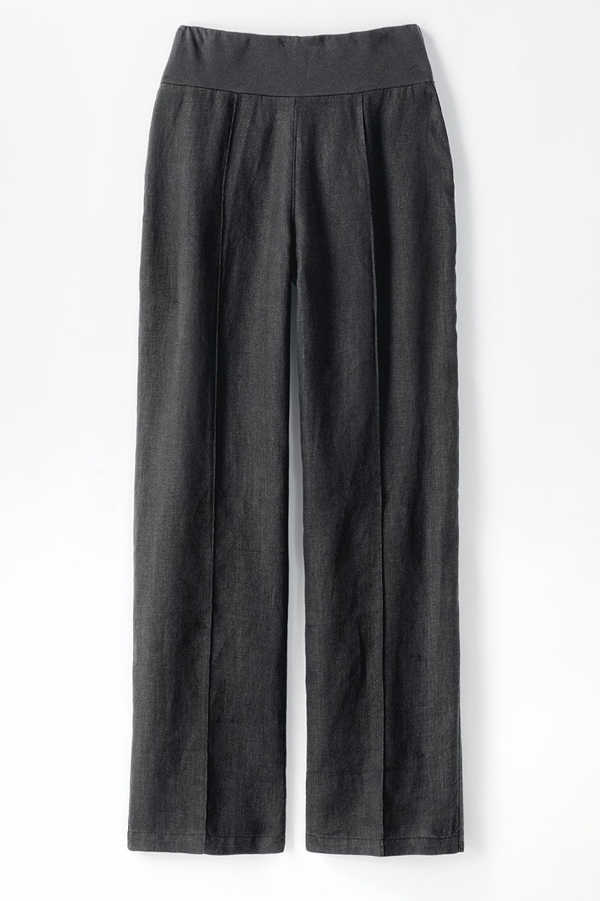 Knit Waistband Linen Pants